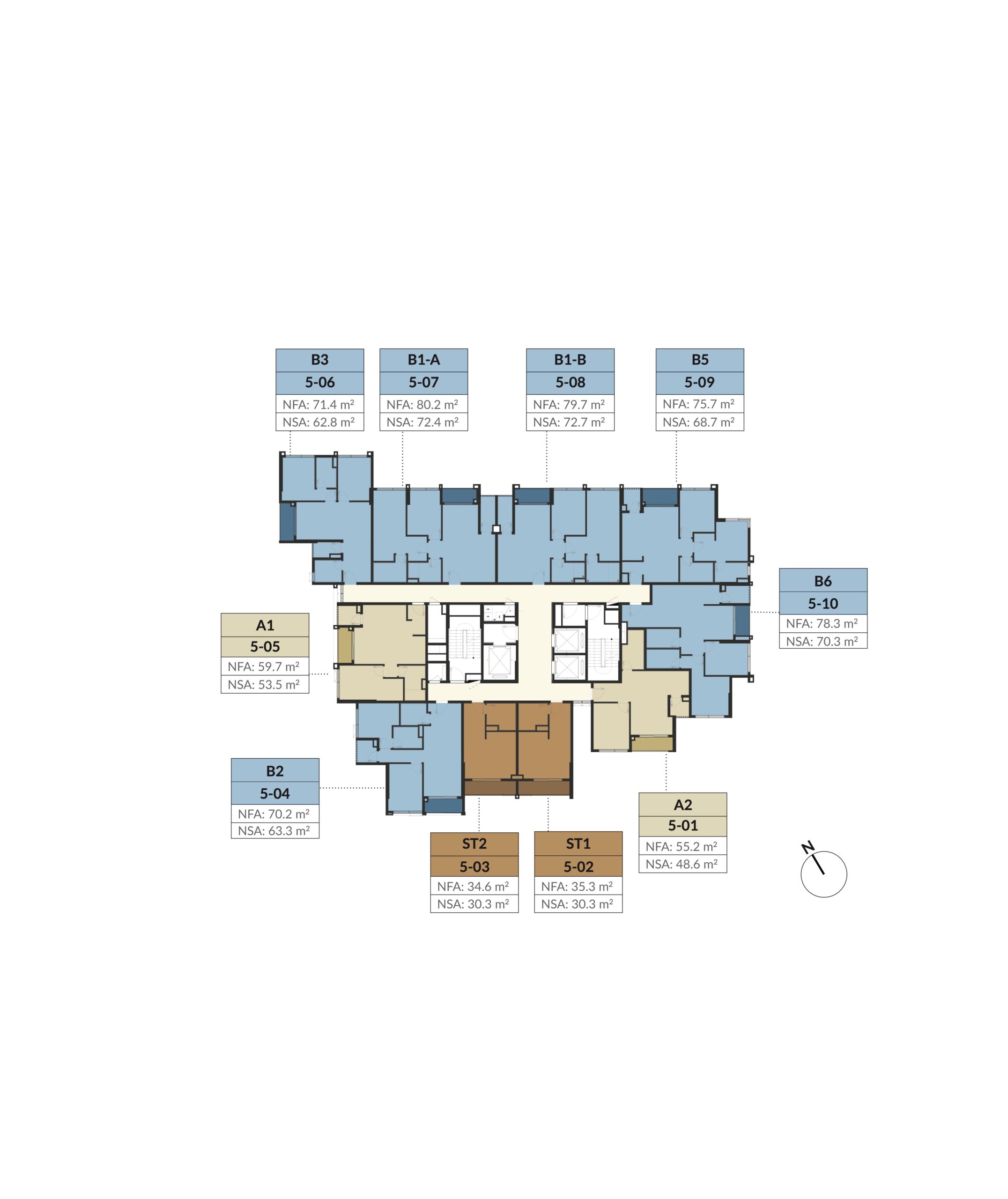 Unit Floor Plan Level 5 – 6